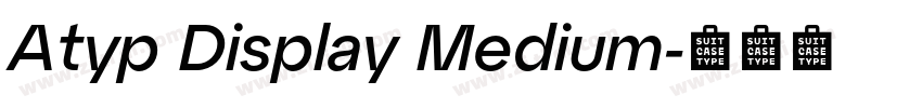 Atyp Display Medium字体转换